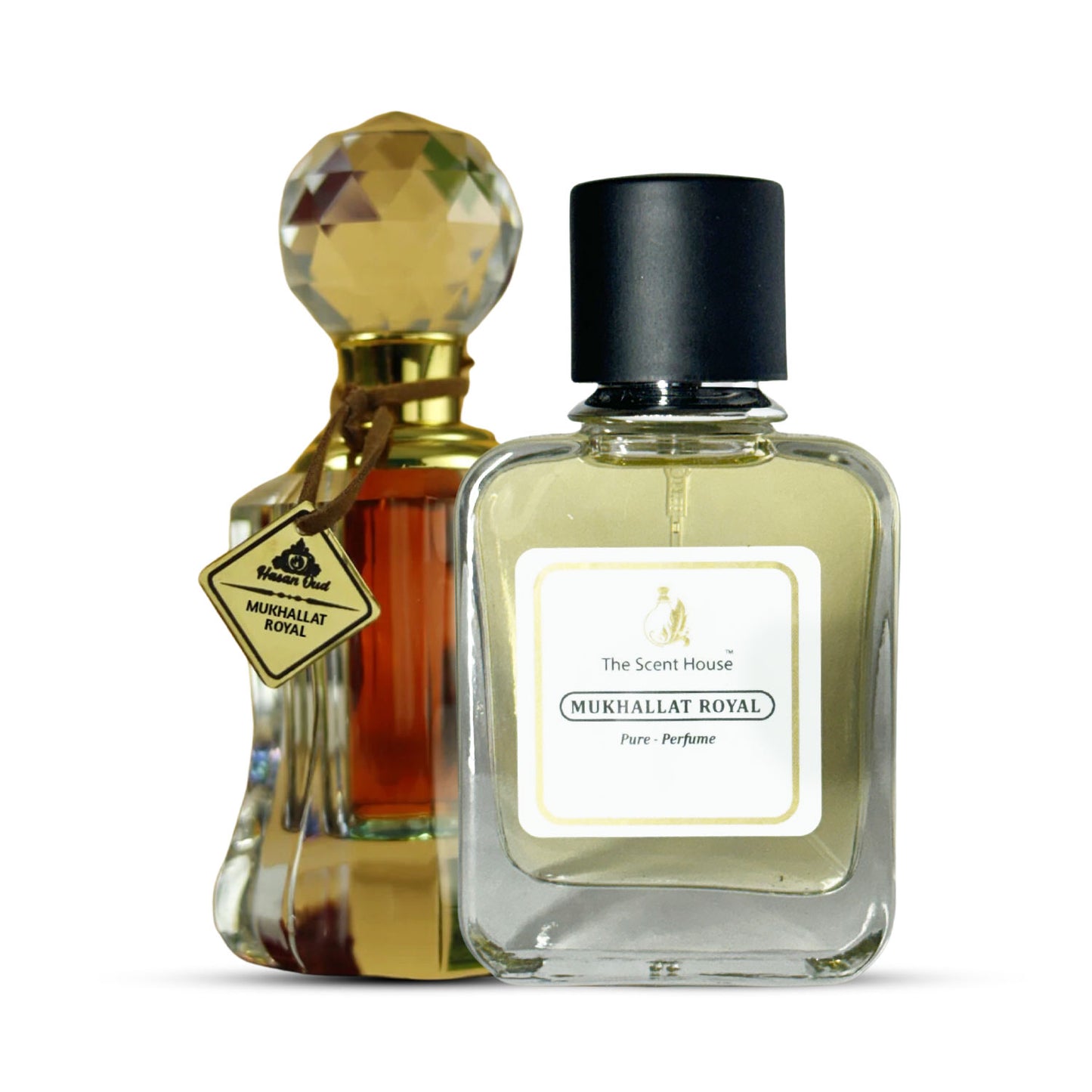 The Scent House Mukhallat Royal Pure Perfume Premium Perfume Fragrance, Long Lasting Woody Fragrance for Men, 100ml, 50ml, 30ml