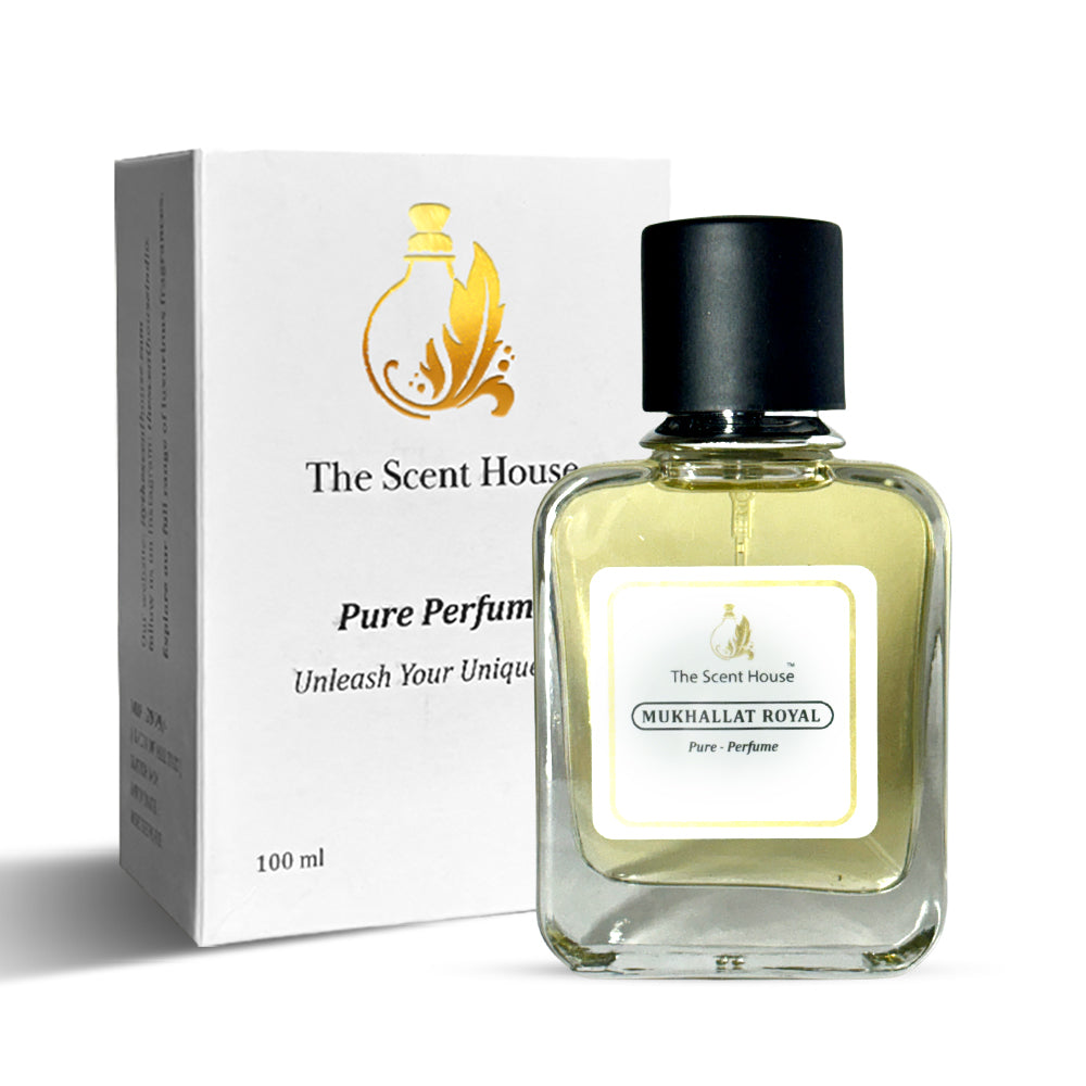 The Scent House Mukhallat Royal Pure Perfume Premium Perfume Fragrance, Long Lasting Woody Fragrance for Men, 100ml, 50ml, 30ml